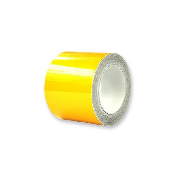 再帰反射ラインテープ 黄 100mm×22m 厚0.16mm 剥離紙有 セーフラン安全用品 14342 (65-1338-40)