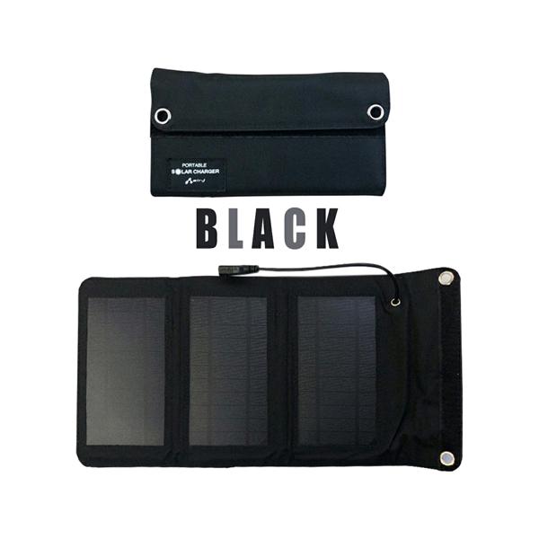 ポータブルソーラー充電器5W エントリーモデル BK エアージェイ AJ-NSOLAR5W BK (67-6582-42)