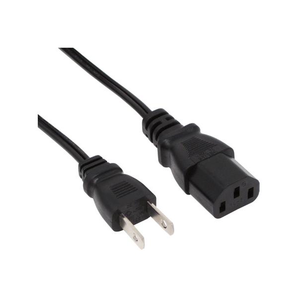 AC電源ケーブル 極細ストレートタイプ 1.5m ainex ACP-15S-BK (67-9238-26)