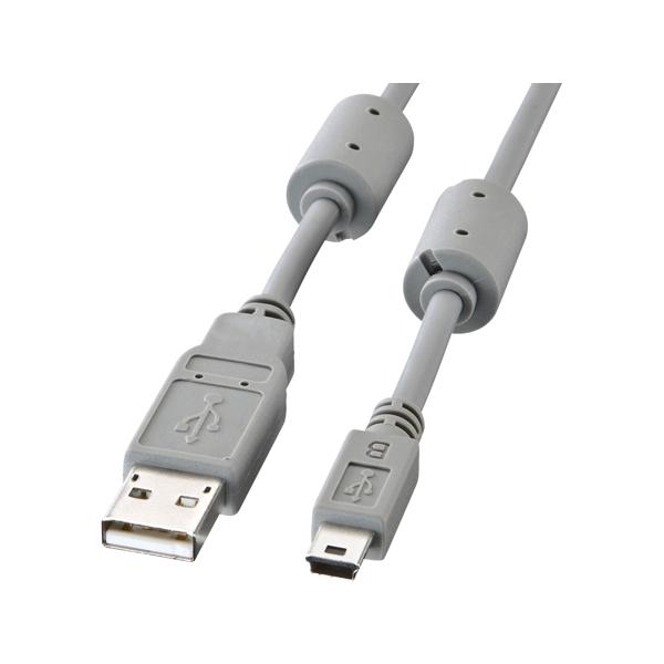 ミニUSBケーブル 約5m SR間 サンワサプライ KU-AMB550K (67-9320-57)