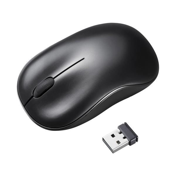 ワイヤレスブルーLEDマウス サンワサプライ MA-WB312BK (67-9322-50)