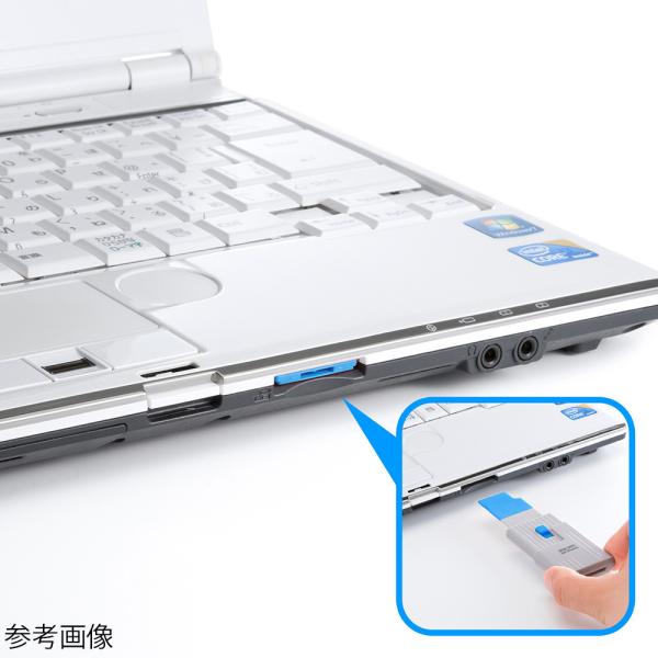 【マイナンバー制度対策にも】 SLE-27-BL サンワサプライ SDカードスロット取付けセキュリティ（eセキュリティ・ブルー）