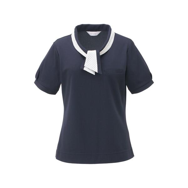ENJOY タイ付ポロシャツ Office Polo ネイビー 3L カーシーカシマ ESP404 (68-0905-65)