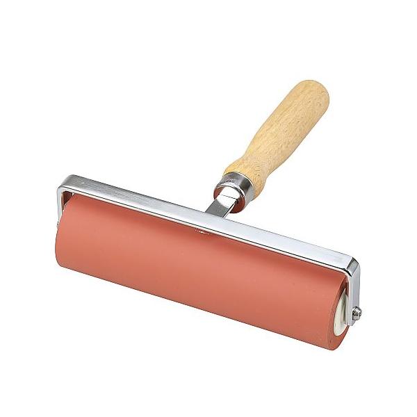 転圧ゴムローラー赤 φ45×164mm 6インチ アーテック 40114 (68-9291-49)
