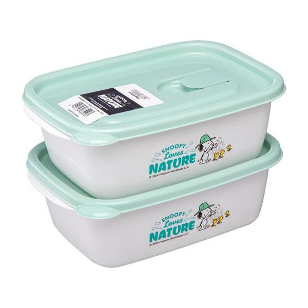 他サイト： 保存容器 940ml スヌーピー フラップ付コンテナ 2個セット 岩崎工業 A-042 69-5487-29の商品画像