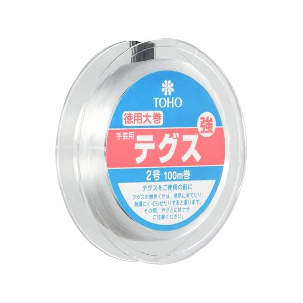 他サイト： テグス 太さ約0.23mm×約100m巻 強 2号 トーホー 6-100-12 69-6868-24の商品画像