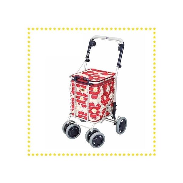 ユーバ産業 アルミワイヤーカート ショッピングカート シルバーカー　花柄 ユーバ産業】アルミワイヤーカート A-0245 | 手押し車 通販の