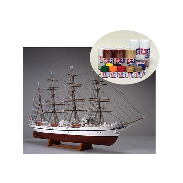 ウッディジョー/木製帆船模型 1/160新日本丸[帆なし・停泊]＋塗料