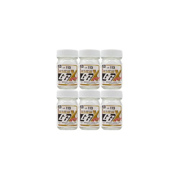 GSIクレオス LG113 Mr.カラー GGX（ダブルジーエックス）GGX クリアー UVカット つや消し 60ml 1BOX（6本）LG113-6