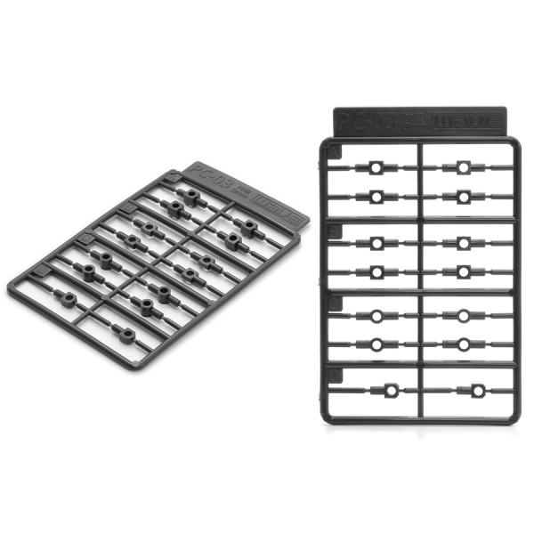 ■PC-03 （内径 3mm）■製品コード：OP-382キャラクターモデルの可動部や部品の付け替え部分などに役立つポリキャップのセットです。4タイプの形状が入っています。接続部を兼ねた関節などに使用することで、自由な可動が再現できます。Co...