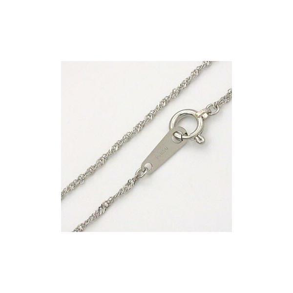 長さ40センチ プラチナ850（Pt850）スクリューチェーン ネックレス（幅
