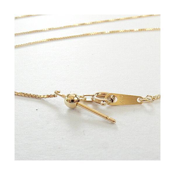 k10チェーン 1.2mm幅？　45cm スライド 長さ45センチ 10金(K10) ベネチアンチェーンスライドピン ネックレス