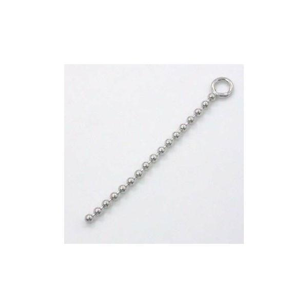 18金ホワイトゴールド ボールチェーン(幅1mm・長さ24ミリ)ピアス
