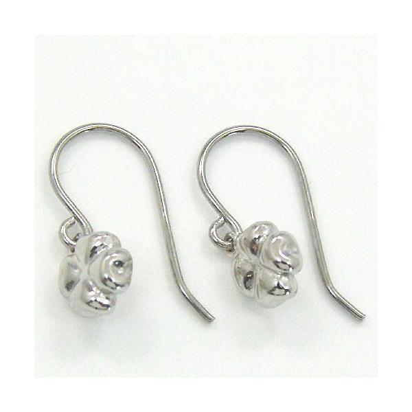 プラチナ(Pt900) 四つ葉のクローバーフック ピアス : アーアゼロワン