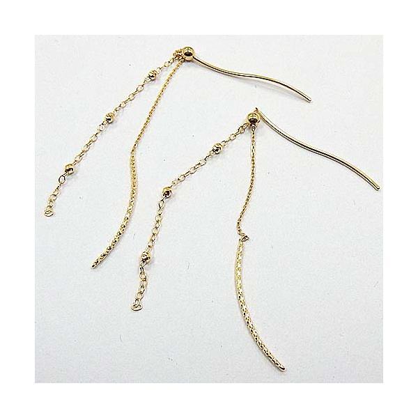 アーアゼロワン 18金ゴールド アメリカンピアス(幅0.7ミリ・全長