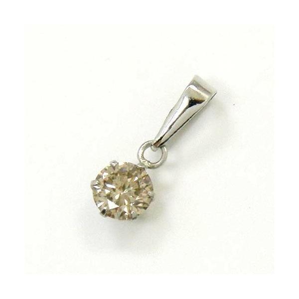 プラチナ(PT900) ライトブラウンダイヤ0.42ct(SI2クラリティ 