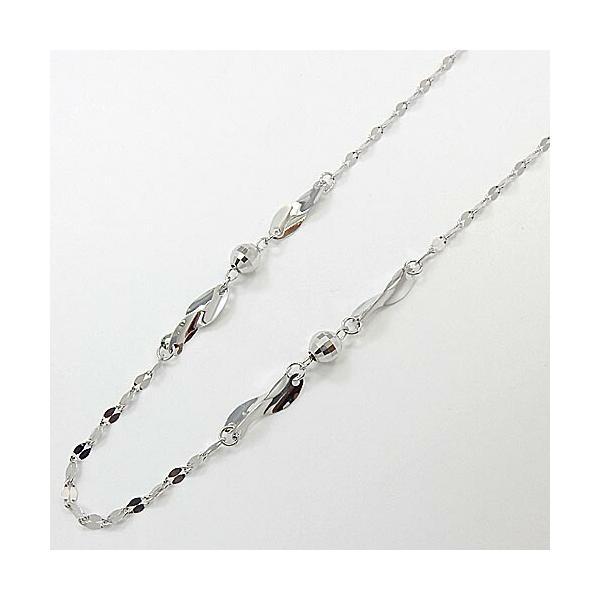 80センチ プラチナ(Pt850)デザイン ロングチェーン ネックレス