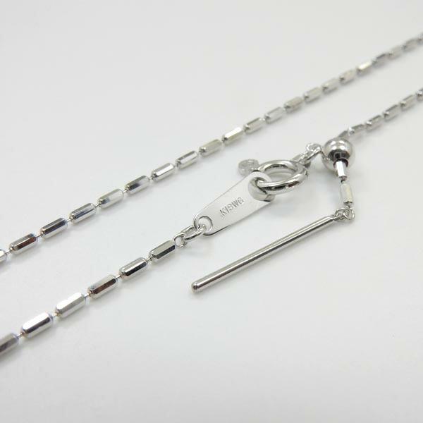 スライドピン1ミリ幅 テーパーチェーン18金G/18金PG/18金WG