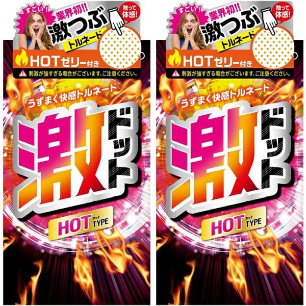 2箱セット コンドーム ジェクス 激ドット ホットタイプ 8個入 ポスト投函 中身のわからない梱包