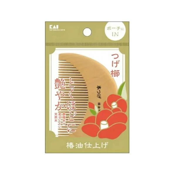 貝印 つげ櫛 半月形 KQ3136