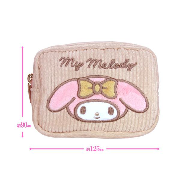 【送料について】送料別（宅配便）。「ゆうパック」、「エコ配」のいずれかとなります。★配送会社及び配送日時の指定は承れません。・女の子に大人気のかわいい「マイメロディ」のかわいいコーデュロイポーチです。・コスメやおやつなどを入れにとても便利。...