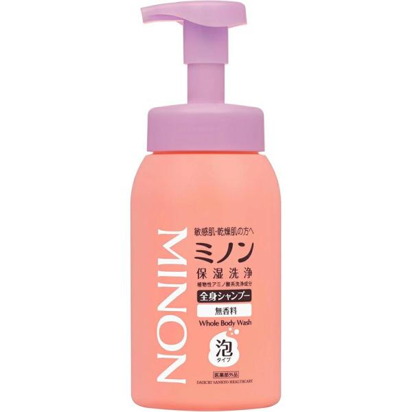 ミノン 全身シャンプー 泡タイプ 本体 ボトル 500ml ボディウオッシュ ボディウォッシュ ボディソープ 敏感肌 敏感肌用 泡
