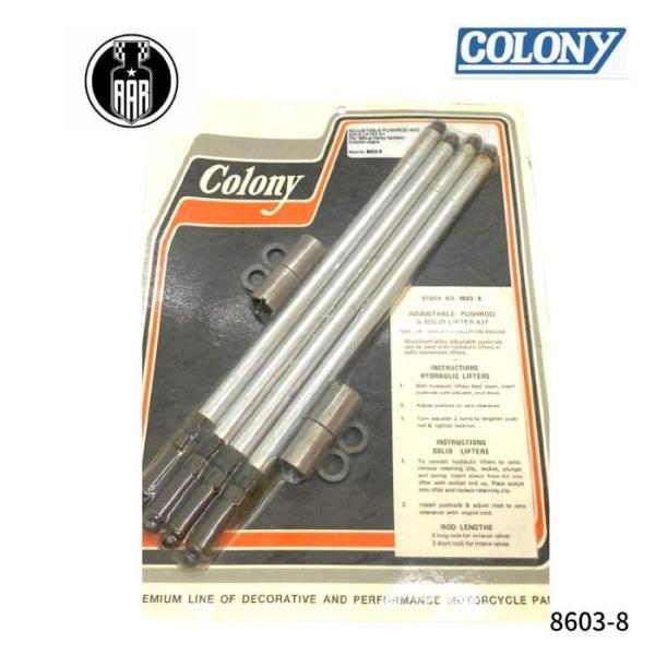 アジャスタブル プッシュロッド ソリッド リフター キット ハーレー 1984年以降 エボリューション エンジン 8603-8 Colony コロニー
