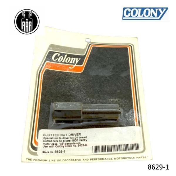 スロット ナット ドライバー 1/4-24 ハーレーダビッドソン 1930年以前 45 モデル トランスミッション 8629-1 Colony コロニー