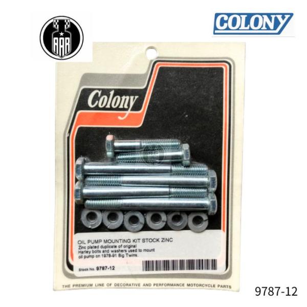 オイルポンプ マウント キット 亜鉛メッキ ハーレーダビッドソン 1978−91年 ビッグツイン 9787-12 Colony コロニー