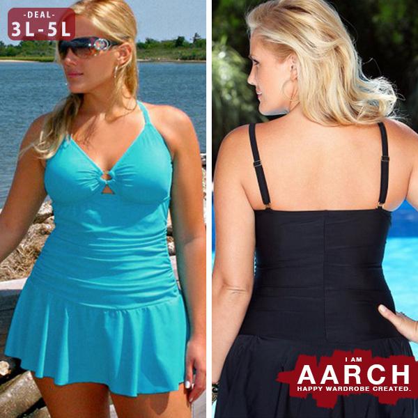 大きいサイズ レディース ファッション 大きいサイズの水着 スイムウェア ぽっちゃり おおきいサイズ 胸元 セクシー マイクロミニ ワンピース 3l 4l 5l 春夏 rch T0599 rch 通販 Yahoo ショッピング