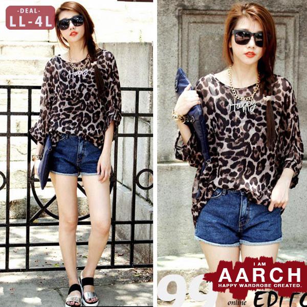 大きいサイズ レディース ファッション トップス ぽっちゃり おおきいサイズ オーバーサイズ ヒョウ柄 レオパード柄 プルオーバー チュニック Ll 3l 4l 春夏 rch T0608 rch 通販 Yahoo ショッピング