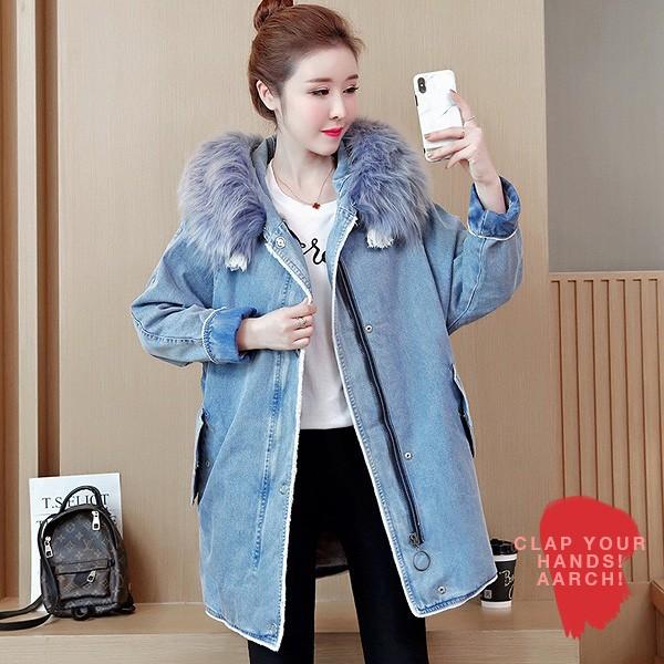 大きいサイズ コート レディース ファッション ぽっちゃり おおきいサイズ あり デニム モッズコート ボリューム ファー フード付き M L Ll 3l 4l 秋冬 rch W3502 rch 通販 Yahoo ショッピング