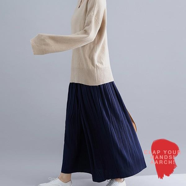 大きいサイズ スカート レディース ファッション ぽっちゃり おおきいサイズ 対応 マキシ丈 ロング アコーディオンプリーツ M L Ll 3l 秋冬 rch W3763 rch 通販 Yahoo ショッピング