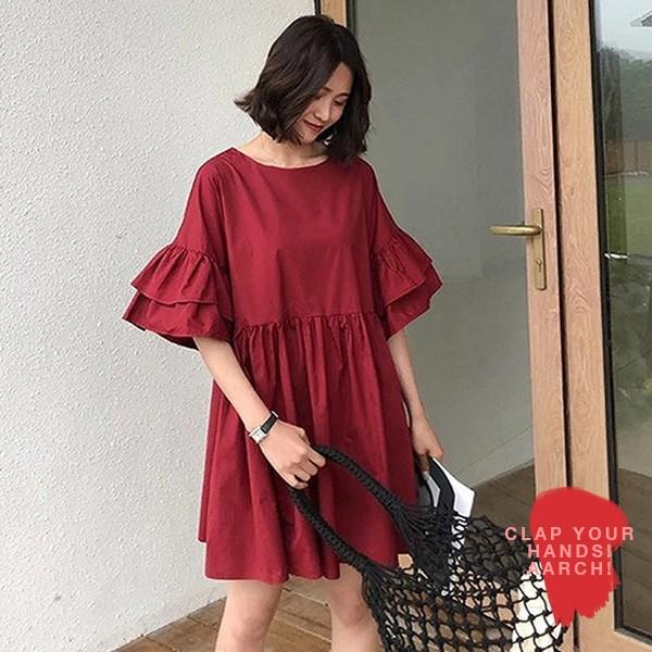 大きいサイズ ワンピース レディース ファッション ぽっちゃり おおきいサイズ あり ティアード ベルスリーブ ギャザー切替 L Ll 3l 4l 5l 春夏 Buyee Buyee 日本の通販商品 オークションの代理入札 代理購入