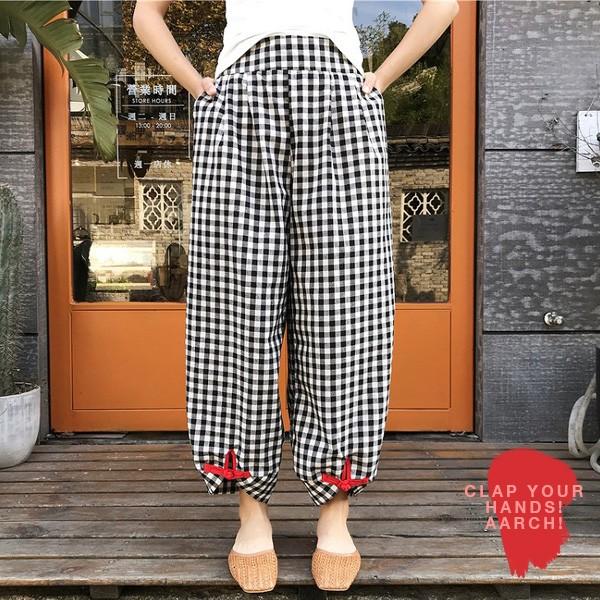 大きいサイズ パンツ レディース ファッション ぽっちゃり おおきいサイズ チェック柄 バルーンパンツ 裾チャイナボタン Ll 3l 4l 5l 6l 春夏 rch W5035 rch 通販 Yahoo ショッピング