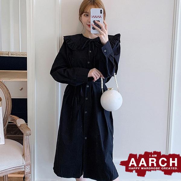 大きいサイズ ワンピース レディース ファッション ぽっちゃり おおきいサイズ セーラーカラー シャツワンピース ウエスト紐あり Ll 3l 4l 5l 6l 秋冬 rch W71 rch 通販 Yahoo ショッピング