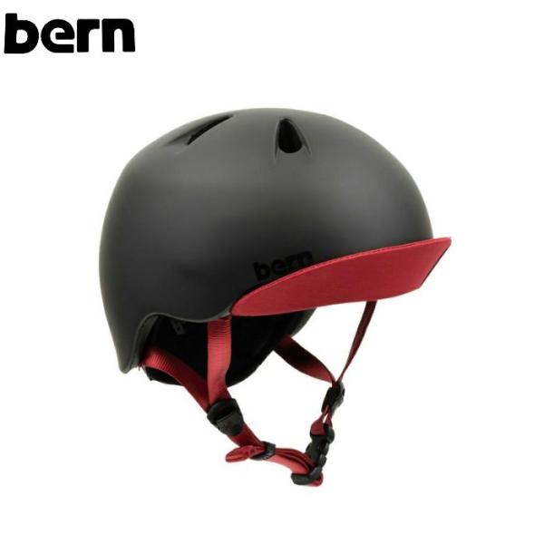 bern（バーン）NINO ニーノ （Matte Black/Red Visor：XS/S 48-51.5cm） 2〜4歳 キッズヘルメット 子供用 自転車用ヘルメット 安全規格 BE-VJBMBRV-11