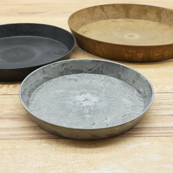 受け皿 植木鉢 おしゃれ アートストーン ラウンドソーサー3L 32cm 10.5号 トレー プラスチック 鉢皿 皿 受皿 室内 鉢植え 観葉植物