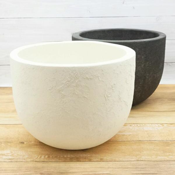 大鉢3 植木鉢 おしゃれ 大型 デッカーボウルL(3色) 48cm 16号 セメント