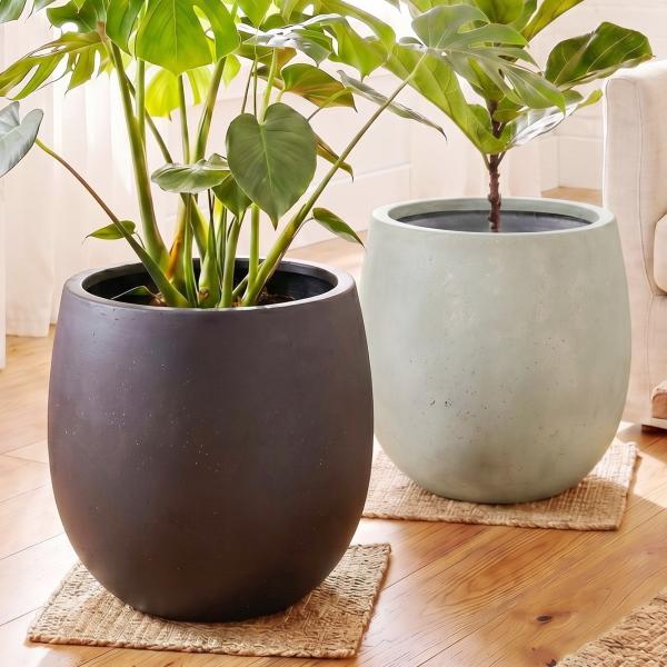 プランター おしゃれ 軽い テラニアスバルーンM 42cm 14号 FRP 軽量 底穴あり 植木鉢 鉢 室内 屋外 鉢植え 観葉植物 多肉植物 塊根