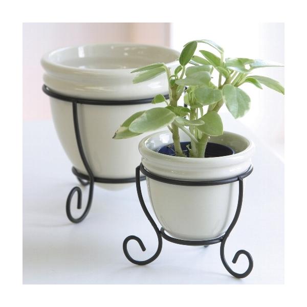 植木鉢 おしゃれ 陶器鉢 クリームポット&スタンド 2点セット10cm 3号 7cm 2号 穴なし 鉢 室内 屋外 鉢植え 観葉植物 多肉植物 塊根 北欧 安い