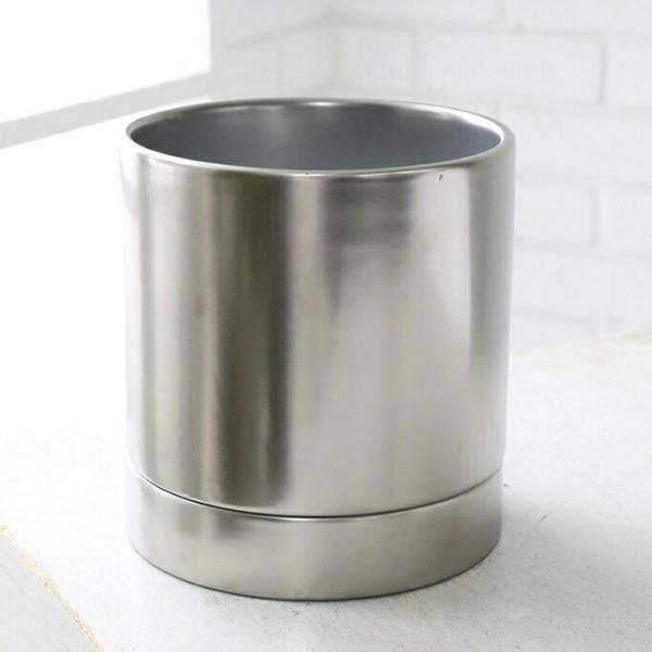 シルバーカラーがおしゃれな可愛い植木鉢！