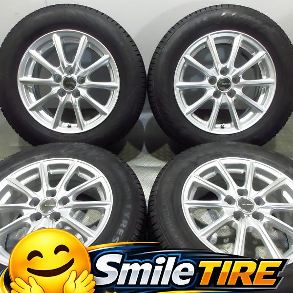エコフォルム 6.5J+40 PCD100-5穴 ノキアン ハッカペリッタ R5 195/65R15 2022年 走行極少 スタッドレス プリウス PHV カローラ スポーツ