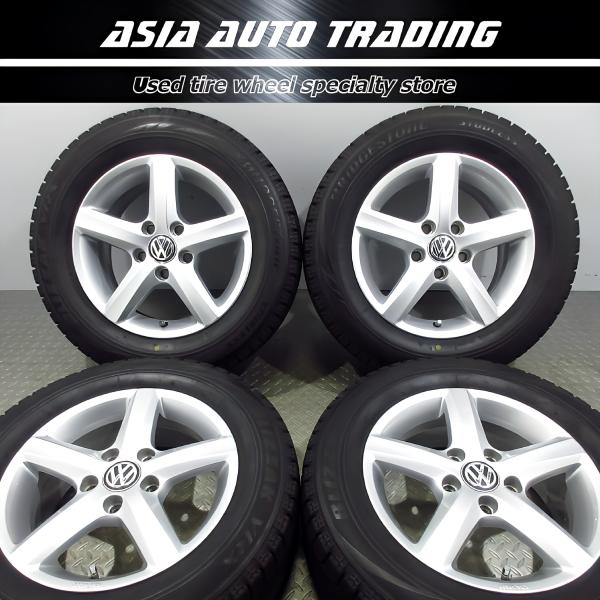 BRIDGESTONE 美品 超バリ溝 フォルクスワーゲン ゴルフ 7 純正 ASPEN
