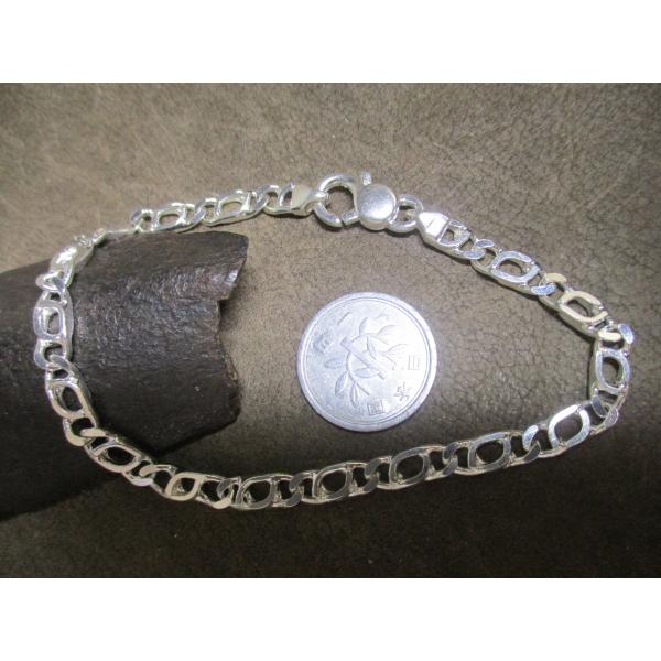 イタリア製 Silver925 シルバー ブレスレット 10.8g 20.8cm n1776