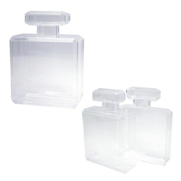 商品名： アクリルケース 香水瓶 クリア品　番： hbr-417サイズ： 約H60×W100×D135mm素　材： アクリル樹脂