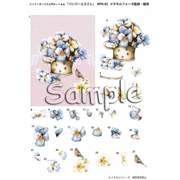シャドープリント シャドーボックス入門キット パンジーとスミレ MYK