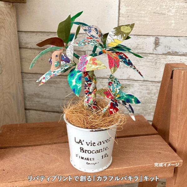 手芸キット ファブリックプランツ リバティで創る カラフルパキラ メール便/宅配便可