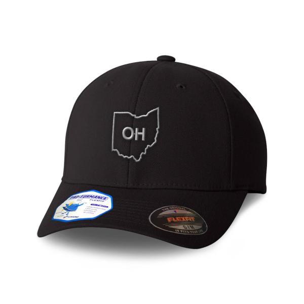 【並行輸入品】Custom Flexfit Hats for Men &amp; Women Ohio State Map Oh Embroidery