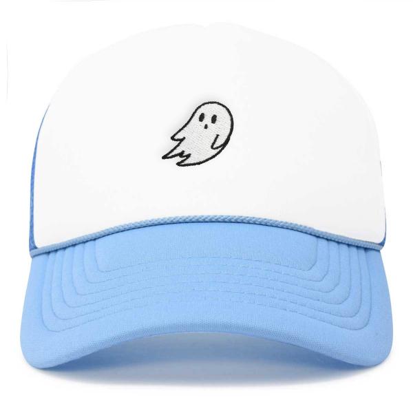 【並行輸入品】DALIX Embroidered Ghost Trucker Cap Hat Women Men in Light Blue